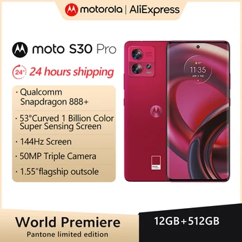 Noul Motorola MOTO S30Pro 5G 50MP Triplă Camera 32W AF Camera 68W Încărcare Rapidă Android12 Snapdragon888 Plus 144Hz Ecran