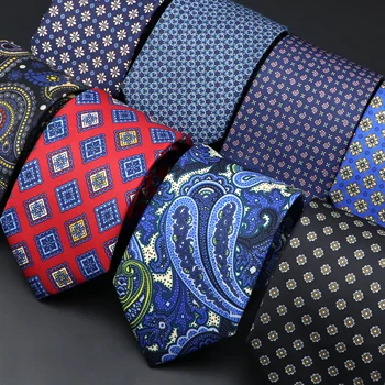 Noutatea Moale Imitație De Mătase Pentru Bărbați Cravate Vintage Print Paisley Cravata De Lux Pentru Nunta, Banchet Petrecere Prietenoase Cu Pielea Cravată Cadou