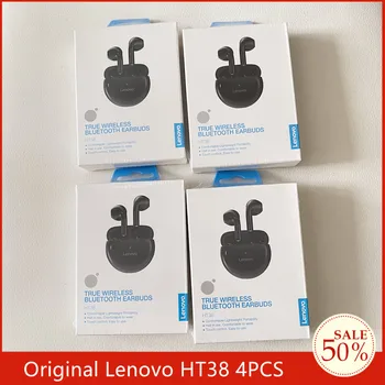 Original Lenovo HT38 4buc set cu cască Bluetooth 5.0 captivantă audio de înaltă fidelitate, TWS cu microfon, control tactil
