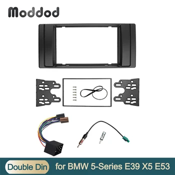 Pentru BMW Seria 5 E39 E53 Radio, DVD Stereo Panoul de Bord Dublu Din Fascia Trim Kit Rama cu Cablaj Antena Antena Adaptor
