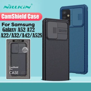 Pentru Samsung Galaxy A52 A72 A52S A22 A32 A42 4G 5G Caz NILLKIN CamShield Caz Slide Camera de Protecție Capacul din Spate Pentru Samsung A52