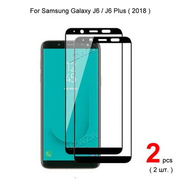 Pentru Samsung J6 Plus / J6 2018 Acoperire Completă Sticlă Călită Ecran De Telefon Protector Protector Guard Film