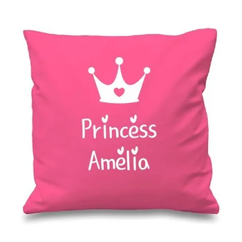 Personalizate De Culoare Roz Princess Crown Față De Pernă Personalizată Numele Pernă De Caz Personalizate Fata Cadouri La Domiciliu Canapea Scaun Decor 18