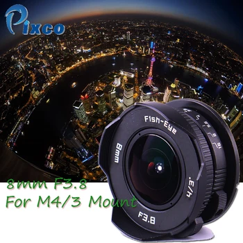 Pixco pentru Micro4/3 Camera, 8mm F3.8-ochi de Pește CC TV Lentila costum Pentru Micro Four Thirds Monta Camera, pentru pentru Olympus Panasonic GX8
