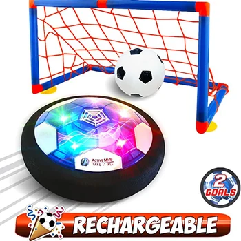 Plutitoare LED Fotbal Jucării Aer Putere Fotbal Disc Plutind Joc de Fotbal Lumina Jucărie Intermitent Mingea Jucarii cu goluri Fotbal