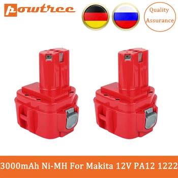 Powtree Pentru Makita PA12 Ni-MH Acumulator de schimb Pentru Makita 12V 3000mAh Instrumente de Putere Bateria 1220 1222 1235 1233S 6271D