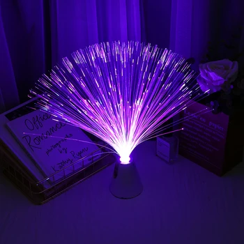 Romantic RGB LED-uri Colorate Fibra Optica Noapte Atmosferă de Lumină Lampă cu Baterii Cerul Înstelat Petrecere de Nunta de Decorare a CONDUS Lumina