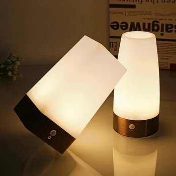 Senzor inteligent de Lumina LED Noapte Wireless Inducție Lumina Calda Lampa de Noapte Pentru Dormitor, Hol, Masă, Restaurant, Bar DecorLight