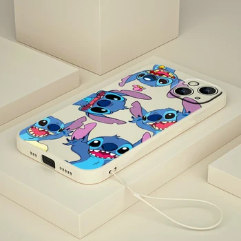 Stitch Disney iphone 11 de caz Pentru iPhone 11 12 13 14 Pro Max 12 13 Mini X XR XS MAX SE 7 8 6s 14 Plus de Lux Capac Transparent