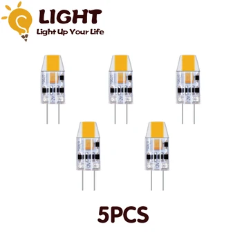 Super Candelabru Strălucitor G4 1.2 W Siliciu Gel 12V COB 5pcs/lot Lampă cu Led-uri Mini-Bec pentru Iluminat Interior
