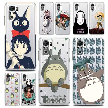 Totoro Spirited Away Miyazaki Anime Telefon Caz Pentru Xiaomi Redmi Nota 11 9 9 8 10 7 Pro 8T 9C 9A 8A K40 Pro 11T 5G Capac transparent