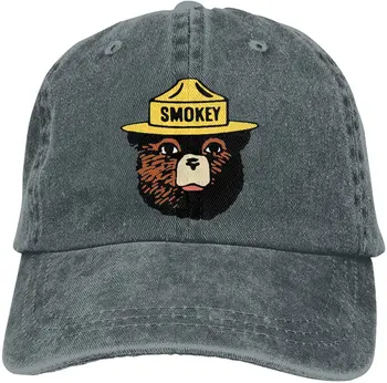 Unisex Smokey Ursul De Baseball Capac Reglabil Pălărie Denim Reglabil Tata Pălărie De Cowboy Capace