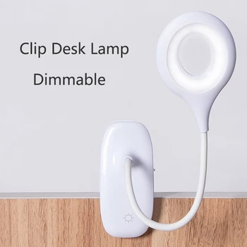 USB Reîncărcabilă Lampă de Carte Clip Lampa de Citit Atinge Lampa de Birou Flexibila Regla Studiu Noapte Lumina Dormitor Noptieră Clip Lampă de Masă