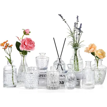 Vaza De Sticla Pentru Flori Europeană Transparentă Hidroponice Decorative Sticla Decor Dormitor Vaze Pentru Aranjamentele Florale Pentru Nunti