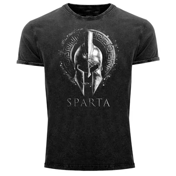 Vintage Sparta Războinic Casca Imprimate T-Shirt. Vara Bumbac, O-Neck Short Sleeve Mens T Shirt Noi S-3XL