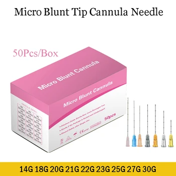 Vârful bont Micro Canulă Medicale Ac Bont 50Pcs/Cutie Simplu Capetele Crestate Endo Vârful Acului Pentru Dermal Filler
