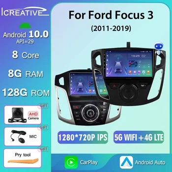 Wireless Android CarPlay 10 Radio Auto Multimedia Player Video Pentru Ford Focus 3 2011-2019 Android Auto Stereo Navigatie 2din DVD