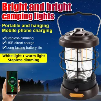 XIAOMI Camping Lampa Felinar Portabil de Epocă Cort de Iluminat Felinar Decor Impermeabil în aer liber, Grădină Strada masina de Lampa