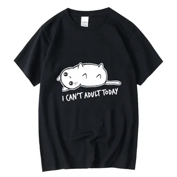 XIN YI Men ' s T-shirt de Înaltă Calitate din bumbac 100% Amuzant pisica leneș design de imprimare de vara cu maneci scurte rece pierde o-neck t-shirt de sex masculin