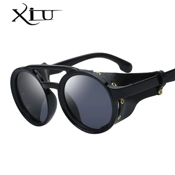 XIU steampunk om ochelari de soare retro vintage bărbați femei brand designer de ochelari de soare moda de lux ochelari de uv400