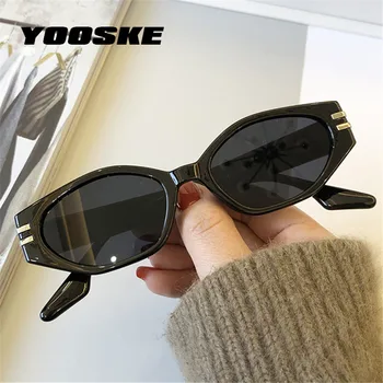 YOOSKE Vintage Negru ochelari de Soare pentru Femei Brand de Lux de Designer Ochi de Pisica Ochelari de Soare Barbati Mici Traval Ochelari de soare UV400 Ochelari de protecție