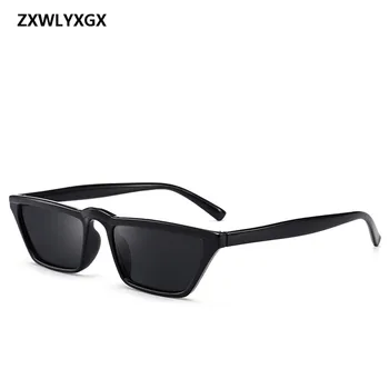 ZXWLYXGX de Design de Moda Lady ochelari de Soare Top Plat ochelari de Soare Cadru Clasic Hipster Retro Ochelari de soare Ochi de Pisica Cutie Îngustă ochelari de Soare